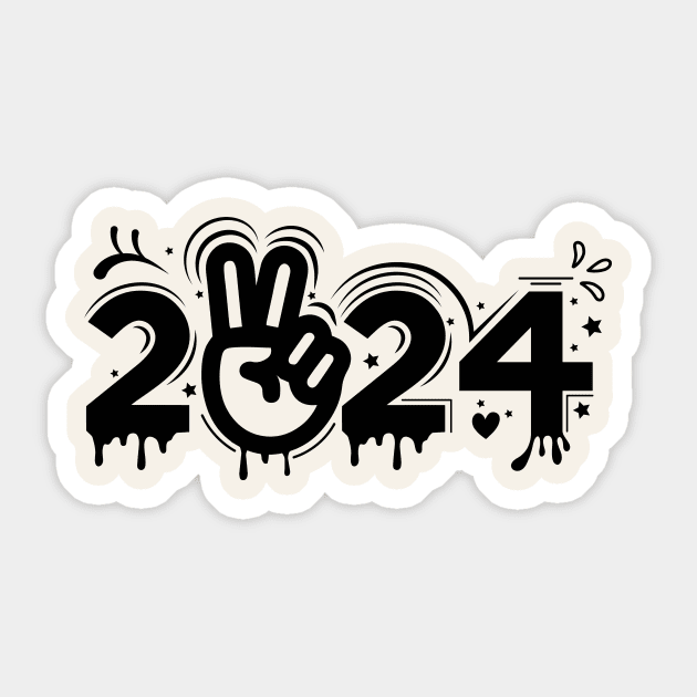 New Year 2024 - 2024 - Sticker | TeePublic